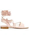 RED VALENTINO DRAGONFLY ROPE SANDALS,PQ2S0A33HDI12655583