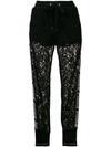 PINKO PINKO LACE INSERT TRACK trousers - BLACK,1G135EY441GUAZZARE12781703