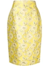PRADA floral patterned skirt,P183NS1811QK912761547