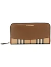 BURBERRY BURBERRY HOUSE CHECK WALLET - BROWN,402497811520265