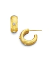 GURHAN WOMEN'S CELESTIAL DIAMOND & 24K YELLOW GOLD CONSTELLATION HUGGIE HOOP EARRINGS/0.5",424346145872