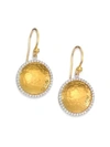 GURHAN HOURGLASS DIAMOND & 24K YELLOW GOLD SMALL DROP EARRINGS,400086886897