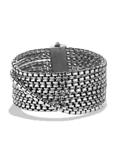 David Yurman Women's Box Chain Eight-row Bracelet In Silver