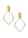 JUDE FRANCES Casablanca Moroccan Diamond & 18K Yellow Gold Earring Charm Frames