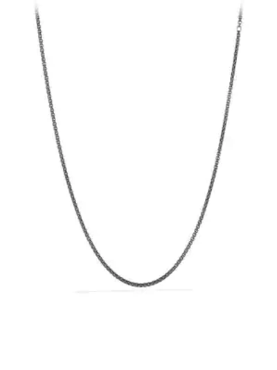 David Yurman Small Box Chain Necklace In Silver