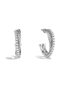 DAVID YURMAN Crossover Small Hoop Earrings with Diamonds