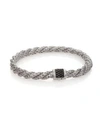 JOHN HARDY CLASSIC CHAIN BLACK SAPPHIRE & STERLING SILVER EXTRA-SMALL TWISTED BRACELET,400087260744