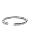 David Yurman Cable Classics Bracelet With Pearls & Diamonds In Silver