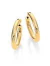 ROBERTO COIN WOMEN'S 18K YELLOW GOLD OVAL HOOP EARRINGS/1.05",455129918314