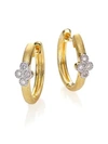 JUDE FRANCES Diamond & 18K Yellow Gold Small Hoop Earrings/0.65"