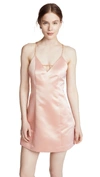 Alice And Olivia Pearl Deep V Lantern Dress In Blush