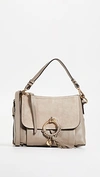 See By Chloé Joan Shoulder Bag In Beige Leather In Motty Grey