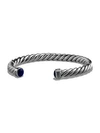 DAVID YURMAN MEN'S CABLE CUFF BRACELET IN STERLING SILVER WITH LAPIS LAZULI,400088826308