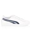 PUMA Clyde Denim Leather Sneakers
