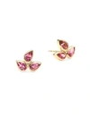 ANZIE Bouquet Pink Tourmaline & 14K Yellow Gold Earrings