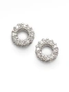 ROBERTO COIN Diamond & 18K White Gold Circle Earrings