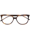 Saint Laurent Square-frame Glasses In Brown