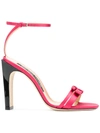 SERGIO ROSSI DOUBLE BOW STRAP SANDALS,A81110MTEZ0312784287