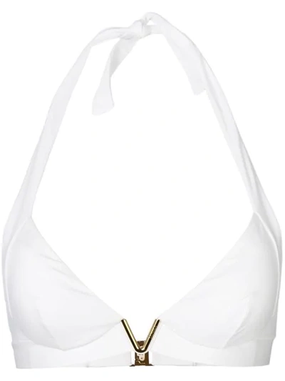 La Perla Aquamarine Padded Triangle Bikini Top In White