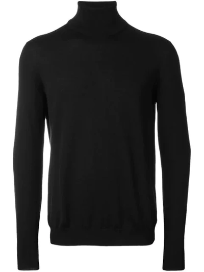 Zanone Regular-fit Turtleneck Sweater In Negro