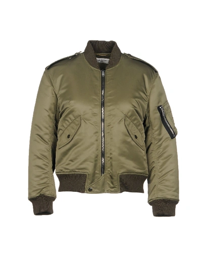 Saint Laurent Jackets In Military Green