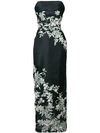 MARCHESA floral-embroidered column gown,M2182212647343