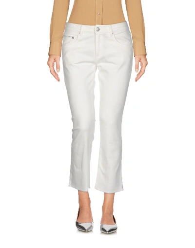 Care Label Cropped Trousers & Culottes In Ivory