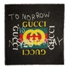 GUCCI Black 'Tomorrow' Logo Shawl,494005 3G856