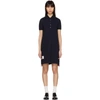 Thom Browne Polo Dress With Tricolor Stripes In Blue