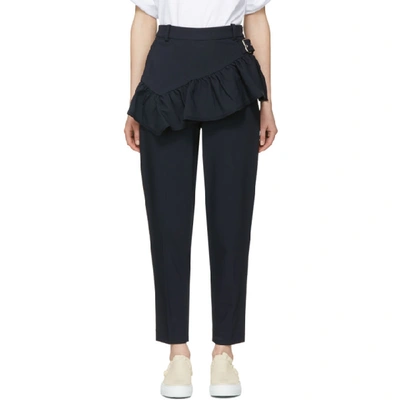 3.1 Phillip Lim / フィリップ リム Ruffle Apron Belted Trousers In Midnight