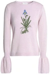 ALTUZARRA WOMAN EMBROIDERED STRETCH-WOOL SWEATER LILAC,US 13331180552005033