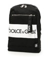 DOLCE & GABBANA NYLON BACKPACK WITH LOGO PATCH,10543249