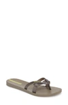 Ipanema 'kirei Silk' Flip Flop In Grey/ Silver