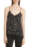 Equipment Layla Stars Spaghetti-strap Silk Camisole In Nero