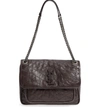 Saint Laurent Medium Niki Chain Leather Shoulder Bag In Tulip