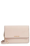 Michael Michael Kors Large Daniela Leather Crossbody Bag - Pink In Soft Pink
