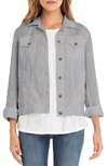 Michael Stars Linen Denim Jacket In White