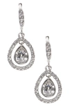 Givenchy Crystal Orbital Pave Drop Earrings In Silver