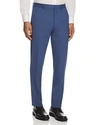 Theory Mayer Micro-birdseye Slim Fit Suit Pants In Blue