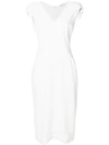 VIONNET gathered sleeve V-neck dress,ABVAP18003T713712784308