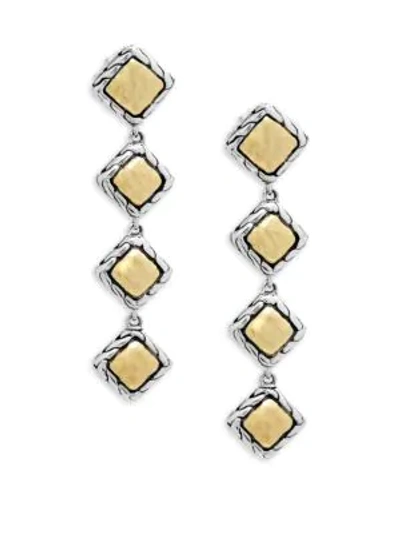 John Hardy Palu 18k Gold And Silver Linear Earrings