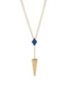 FREIDA ROTHMAN CRYSTAL, LAPIS AND STERLING SILVER HORN PENDANT NECKLACE,0400097883212