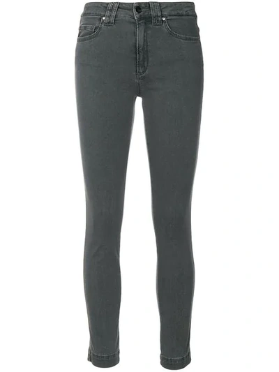 D-exterior Cropped Trousers In Grey
