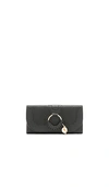 See By Chloé Hana Continental Leather Wallet In Black