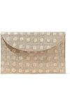 KAYU WOMAN EMBROIDERED WOVEN STRAW ENVELOPE CLUTCH NEUTRAL,AU 12789547614232655