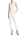 Black Halo Antoinette Zip-up Sleeveless Jumpsuit In Porcelain