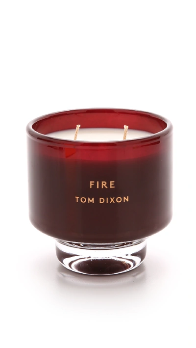 Tom Dixon Fire Scented Candle In Red