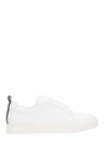 Pierre Hardy Laceless Leather Low-top Sneakers In White