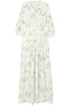 VILSHENKO ELOISE FLORAL-PRINT SILK MAXI DRESS