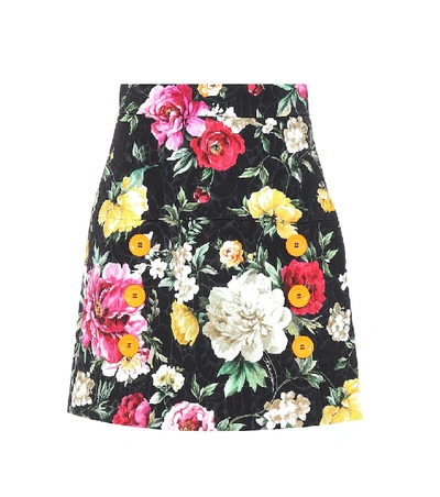 Dolce & Gabbana 花卉提花迷你半身裙 In Multicoloured
